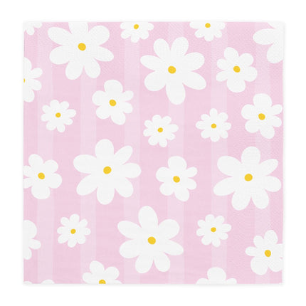 Gekleurde Servetten Madeliefjes 3Laags 33cm 20st van WeFiesta koop je bij Partywinkel
