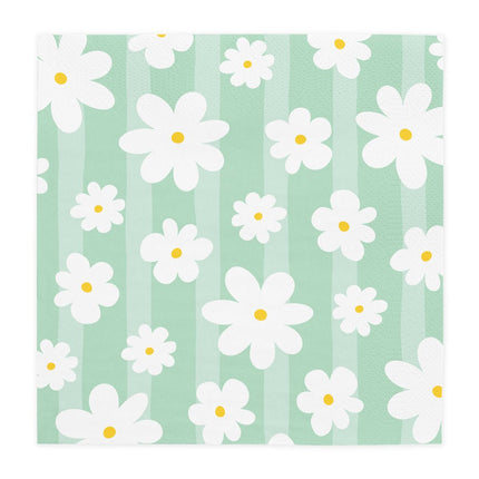 Gekleurde Servetten Madeliefjes 3Laags 33cm 20st van WeFiesta koop je bij Partywinkel