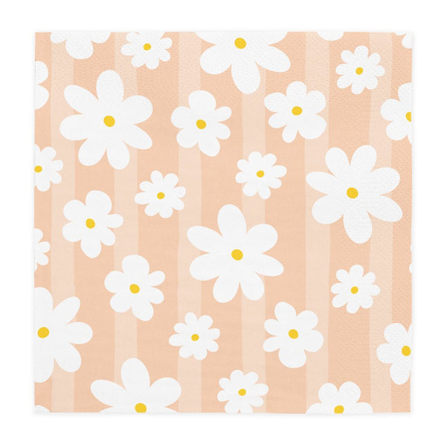 Gekleurde Servetten Madeliefjes 3Laags 33cm 20st van WeFiesta koop je bij Partywinkel