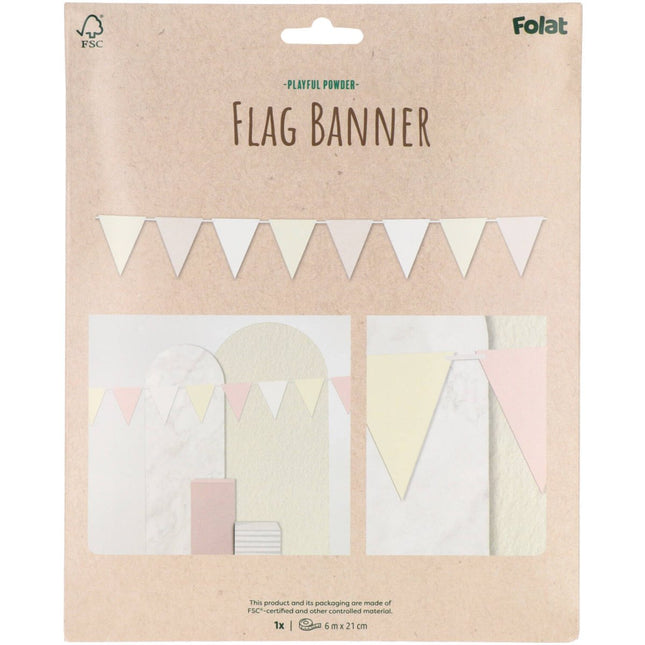 Gekleurde Slinger Pastel 6m van Folat koop je bij Partywinkel