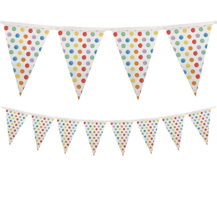Gekleurde Slinger Stippen Plastic 2m van Procos koop je bij Partywinkel