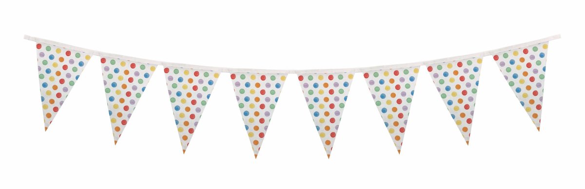 Gekleurde Slinger Stippen Plastic 2m van Procos koop je bij Partywinkel