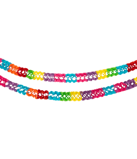 Gekleurde Slinger Stoel 2,5m 2st van Paper Dreams koop je bij Partywinkel