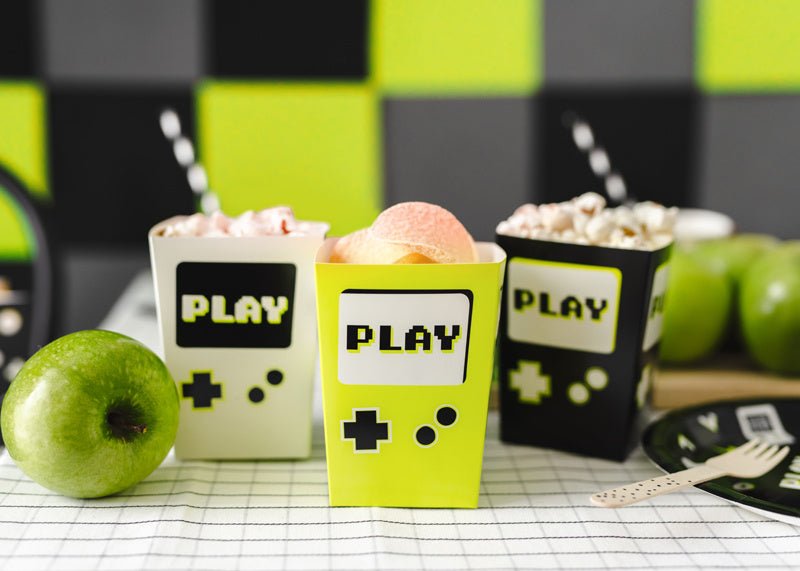 Gekleurde Snackbakje Gaming 6st van Partydeco koop je bij Partywinkel