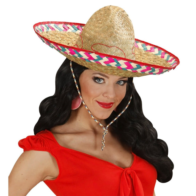 Gekleurde Sombrero Mexicaans 52cm van Widmann koop je bij Partywinkel