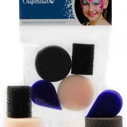 Gekleurde Sponsje Mix 8st van Superstar koop je bij Partywinkel