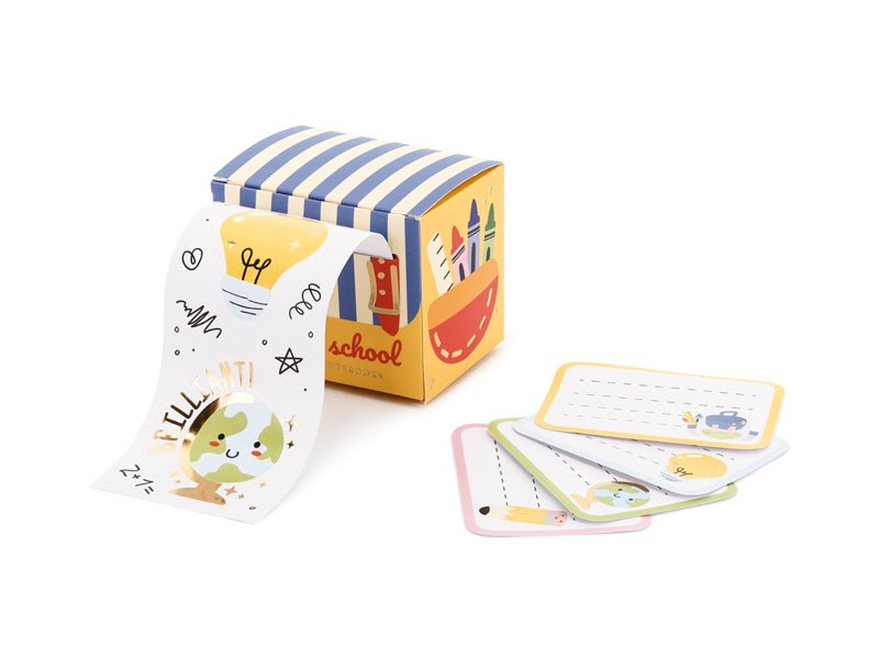 Gekleurde Sticker School 19 delig van Partydeco koop je bij Partywinkel