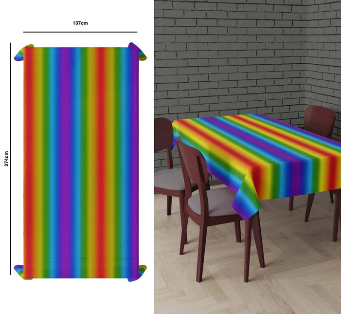 Gekleurde Tafelkleed Metallic 2,74m van Fiestas Guirca koop je bij Partywinkel