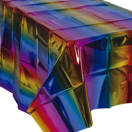 Gekleurde Tafelkleed Metallic 2,74m van Fiestas Guirca koop je bij Partywinkel