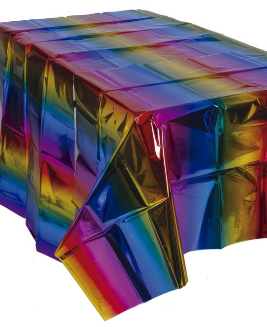 Gekleurde Tafelkleed Metallic 2,74m van Fiestas Guirca koop je bij Partywinkel