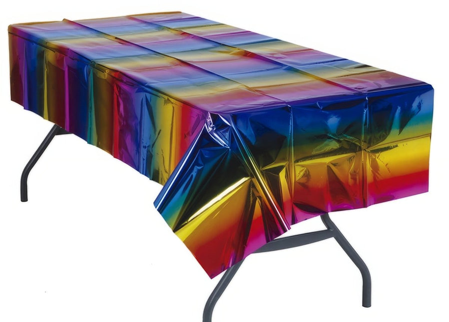 Gekleurde Tafelkleed Metallic 2,74m van Fiestas Guirca koop je bij Partywinkel