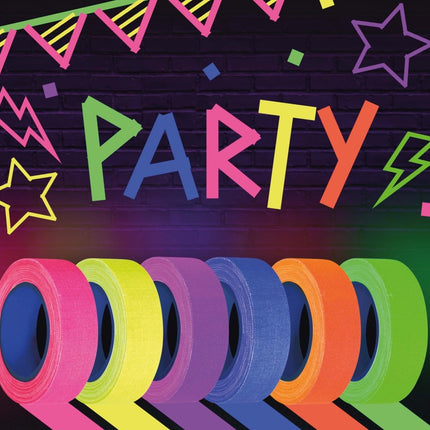 Gekleurde Tape 5m 6st van Fiestas Guirca koop je bij Partywinkel