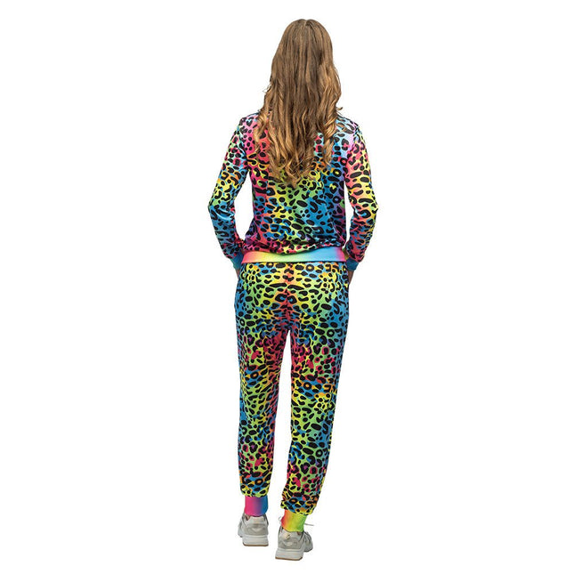 Gekleurde Trainingspak Fout Dames Luipaard Uv van Boland koop je bij Partywinkel