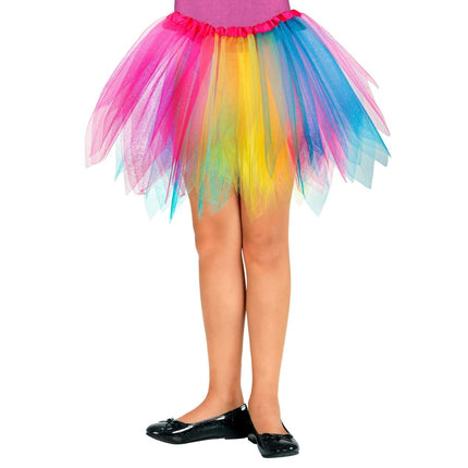 Gekleurde Tutu Meisje 40cm van Widmann koop je bij Partywinkel