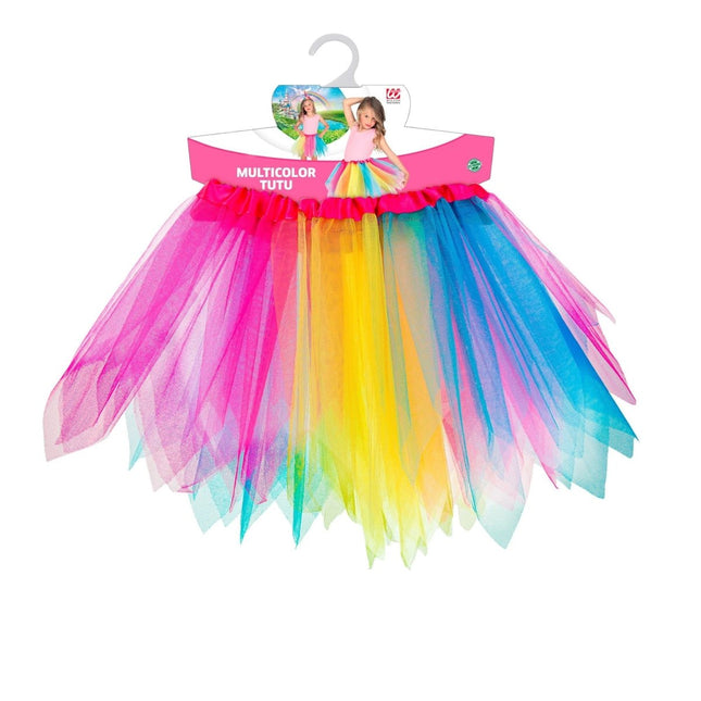 Gekleurde Tutu Meisje 40cm van Widmann koop je bij Partywinkel