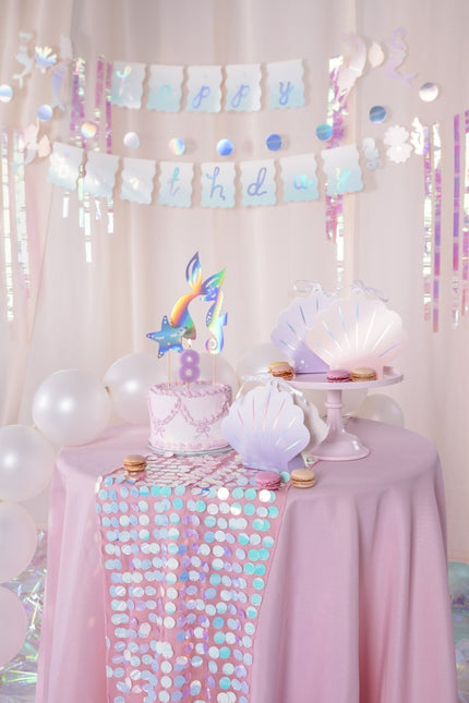 Gekleurde Uitdeelbox Schelpen 17,5cm 4st van Partydeco koop je bij Partywinkel