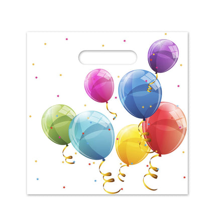 Gekleurde Uitdeelzakjes Ballonnen 17cm 4st van Procos koop je bij Partywinkel
