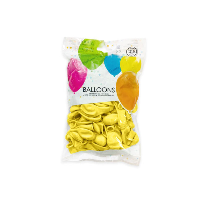Gele Ballonnen Metallic 13cm 100st van WeFiesta koop je bij Partywinkel
