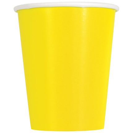 Gele Bekers 228ml 8st van Unique koop je bij Partywinkel
