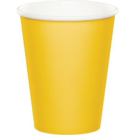 Gele Bekers 256ml 24st van Creative Converting koop je bij Partywinkel