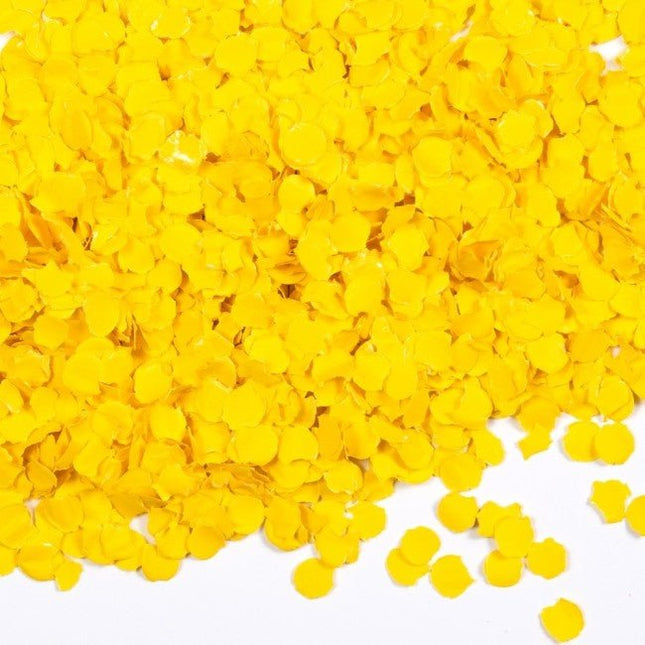 Gele Confetti 100gr van WeFiesta koop je bij Partywinkel