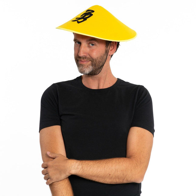 Gele Hoed Chinees van Partychimp koop je bij Partywinkel