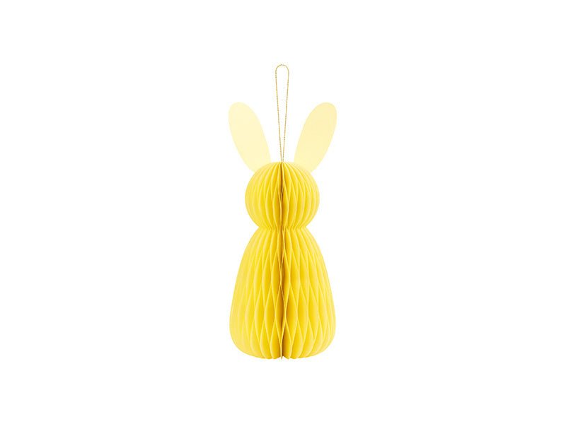Gele Honeycomb Konijn 30cm van Partydeco koop je bij Partywinkel