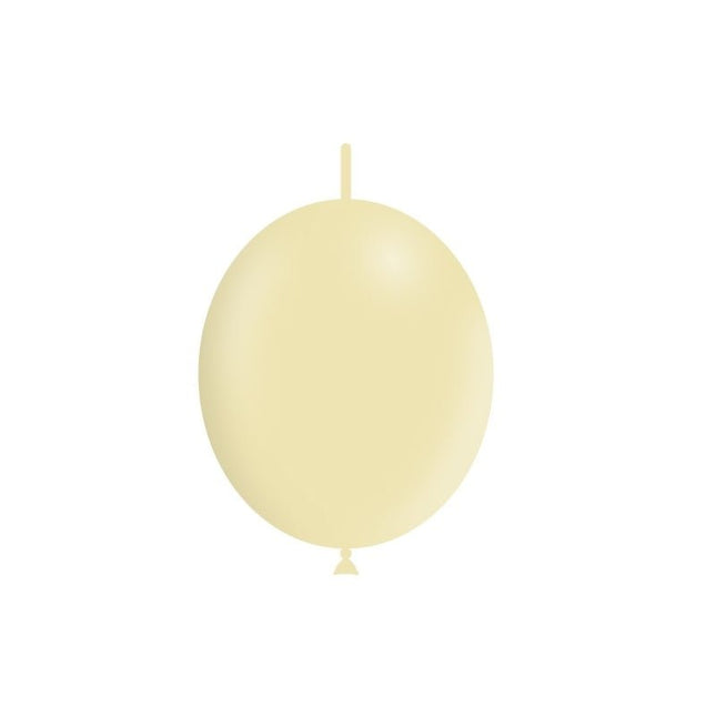 Gele Knoopballonnen Pastel 30cm 50st van Balloonia koop je bij Partywinkel