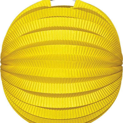 Gele Lampion Bol 23cm van Haza Witbaard koop je bij Partywinkel