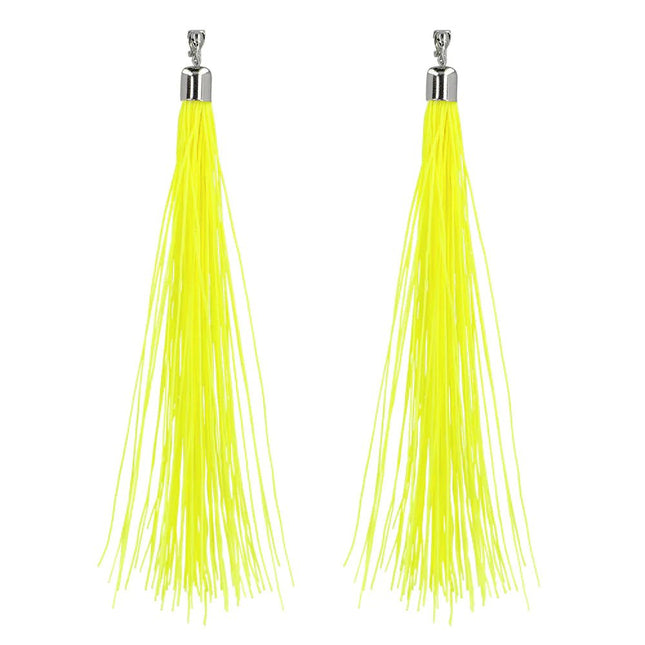 Gele Oorbellen Franjes 20cm van Boland koop je bij Partywinkel