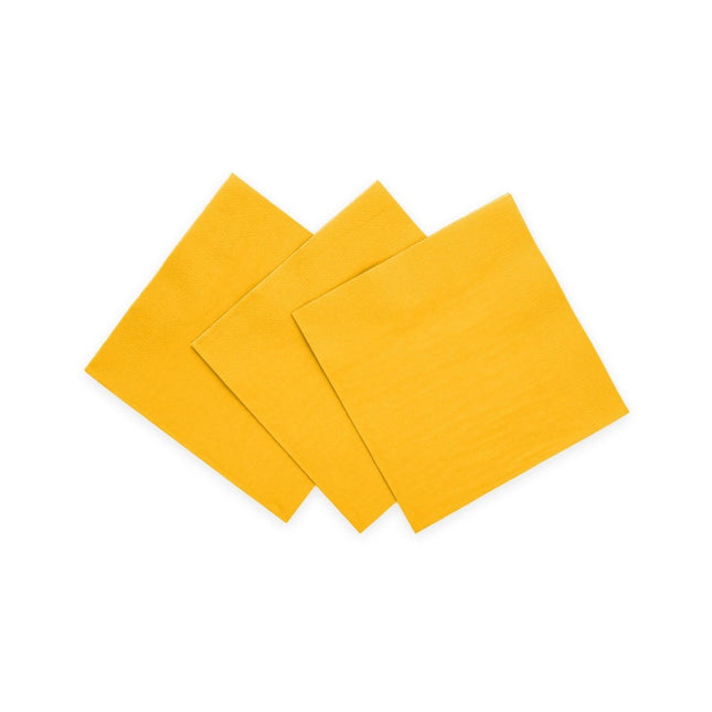 Gele Servetten 3 Laags 24cm 20st van WeFiesta koop je bij Partywinkel