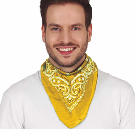 Gele Sjaal Bandana van Fiestas Guirca koop je bij Partywinkel