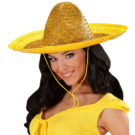Gele Sombrero 48cm van Widmann koop je bij Partywinkel