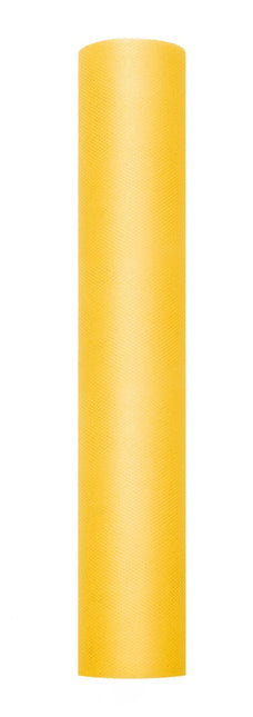 Gele Tule Rol 30cm 9m van Partydeco koop je bij Partywinkel
