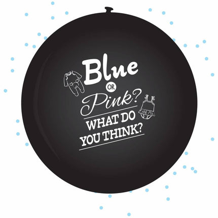 Gender Reveal Ballon Jongen 60cm van Haza Witbaard koop je bij Partywinkel