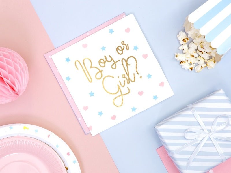 Gender Reveal Servetten Boy Or Girl 33cm 20st van Partydeco koop je bij Partywinkel