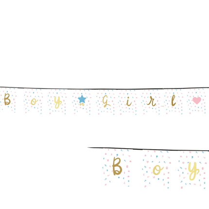 Gender Reveal Slinger 2,2m van Fiestas Guirca koop je bij Partywinkel