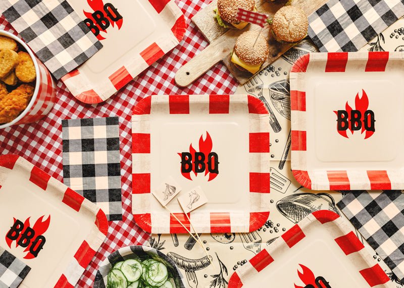 Geruite servetten, 33x40 cm, mix van Partydeco koop je bij Partywinkel