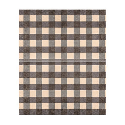 Geruite servetten, 33x40 cm, mix van Partydeco koop je bij Partywinkel