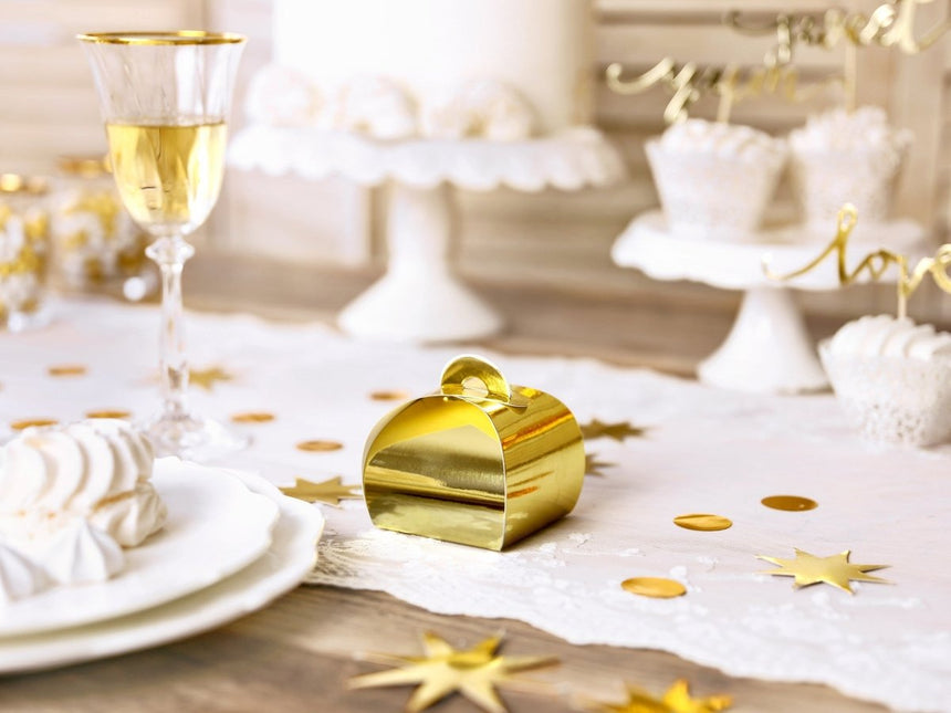Geschenkdoosjes Goud 6cm 10st van Partydeco koop je bij Partywinkel