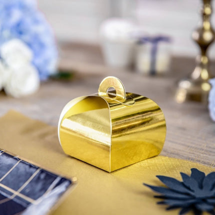 Geschenkdoosjes Goud 6cm 10st van Partydeco koop je bij Partywinkel
