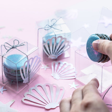 Geschenkdoosjes Kubus Doorzichtig 5cm 10st van Partydeco koop je bij Partywinkel