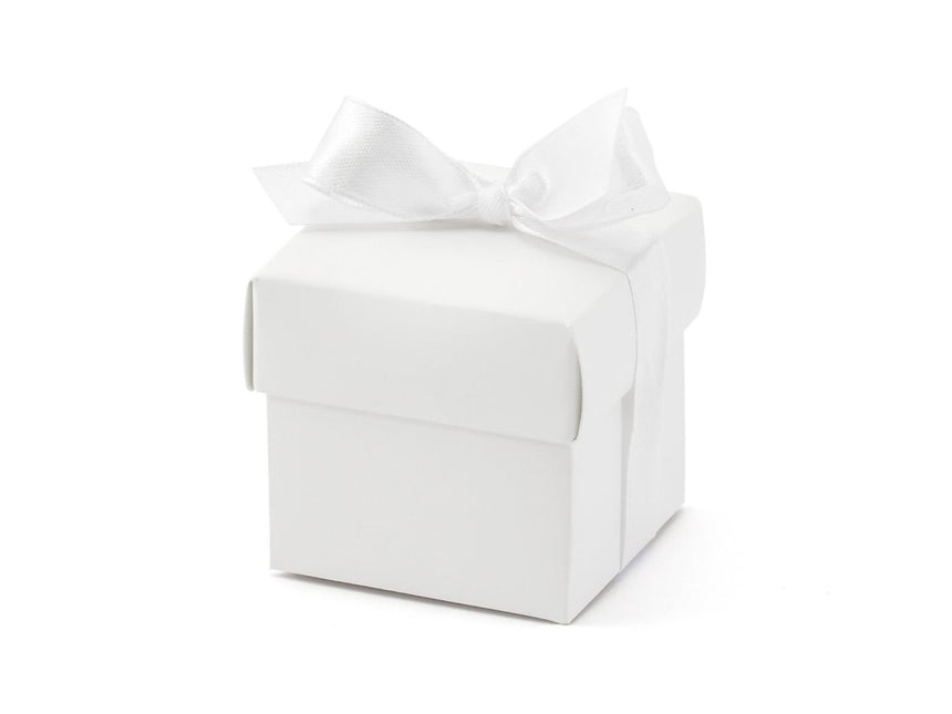 Geschenkdoosjes Kubus Strik 5,2cm 10st van Partydeco koop je bij Partywinkel