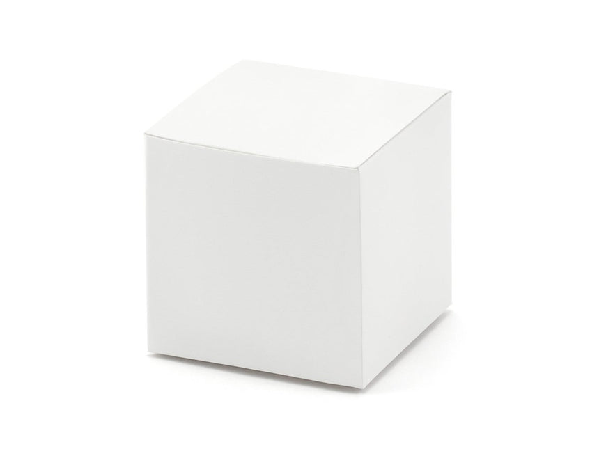 Geschenkdoosjes Kubus Wit 5cm 10st van Partydeco koop je bij Partywinkel