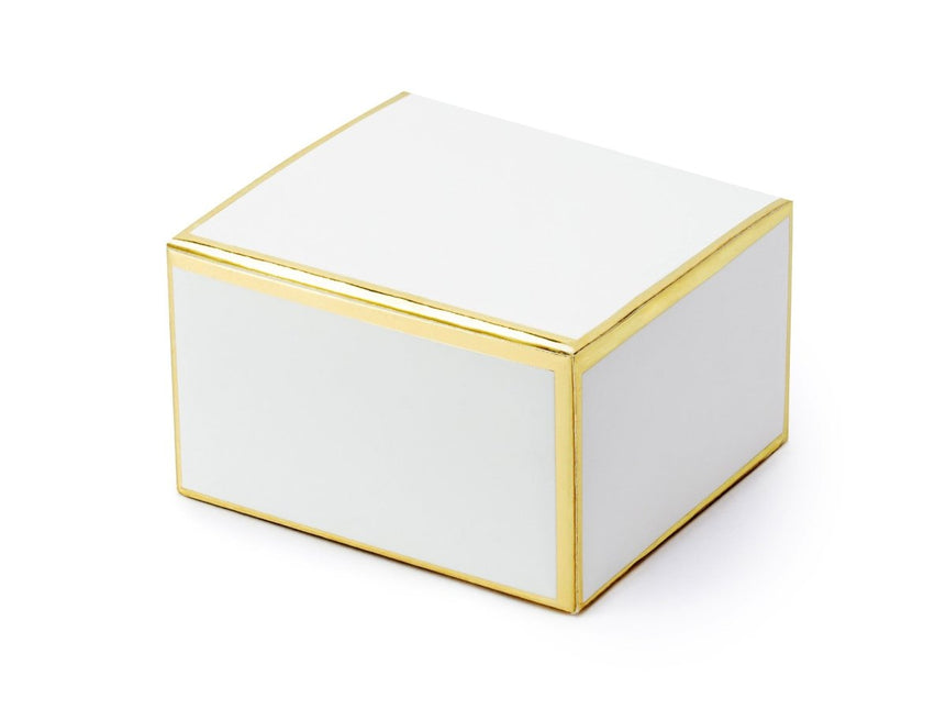 Geschenkdoosjes Rand Goud 6cm 10st van Partydeco koop je bij Partywinkel
