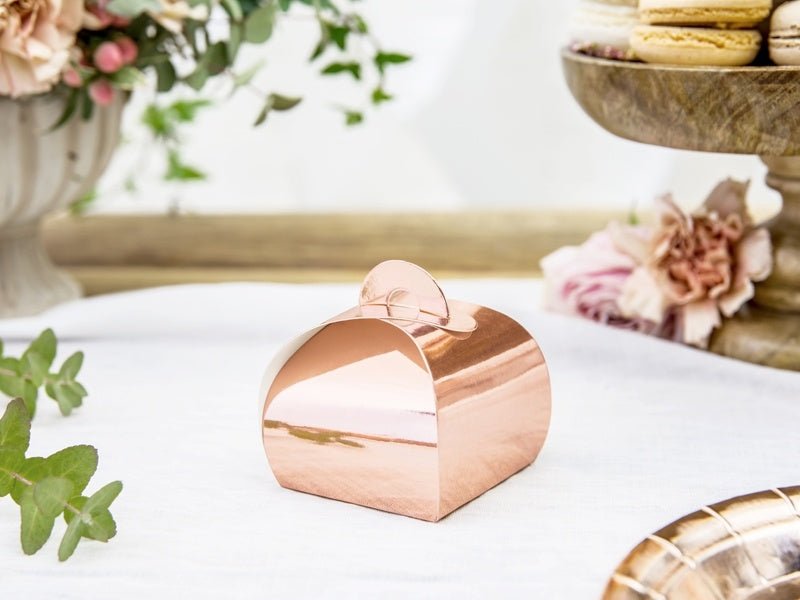 Geschenkdoosjes Rose Goud 6cm 10st van Partydeco koop je bij Partywinkel