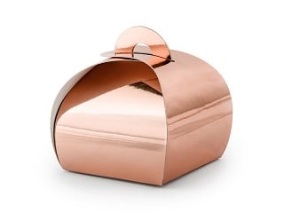 Geschenkdoosjes Rose Goud 6cm 10st van Partydeco koop je bij Partywinkel