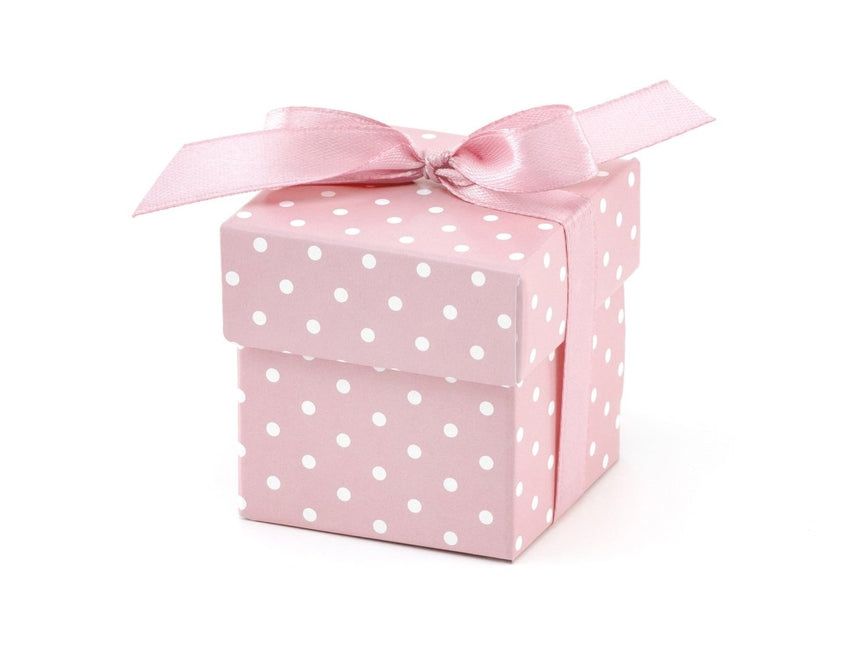 Geschenkdoosjes Stip Lichtroze 5,2cm 10st van Partydeco koop je bij Partywinkel