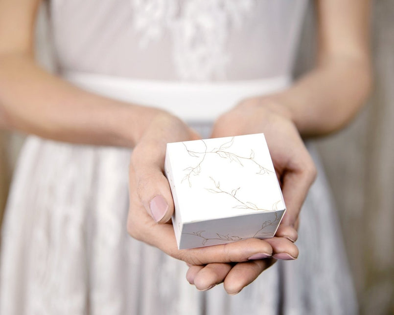 Geschenkdoosjes Tak Goud 6cm 10st van Partydeco koop je bij Partywinkel