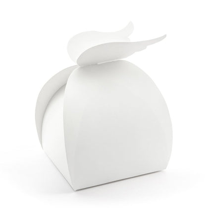Geschenkdoosjes Vleugels Wit 14,5cm 10st van Partydeco koop je bij Partywinkel